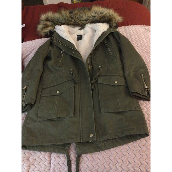NWOT Dex Outerwear Collection - Womens Winter Pea Coat - Green/White Size XS/TP - Picture 1 of 6